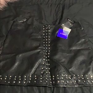 Black Leather Skirt